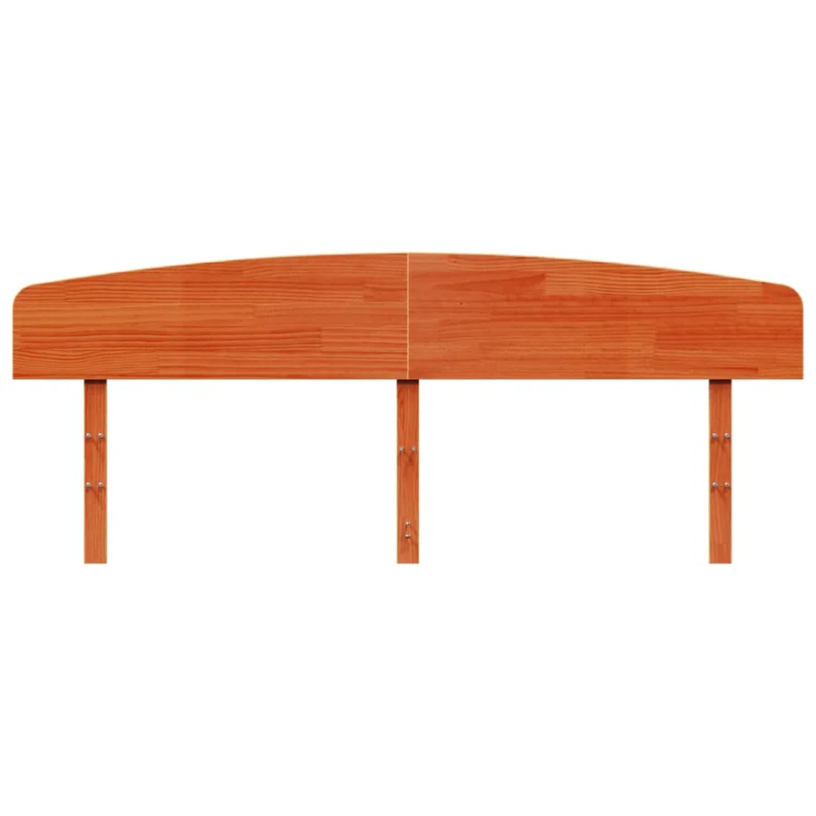 Tête de lit cire marron 200 cm bois massif de pin - 4