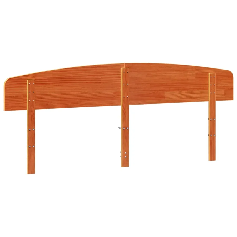 Tête de lit cire marron 200 cm bois massif de pin - 6