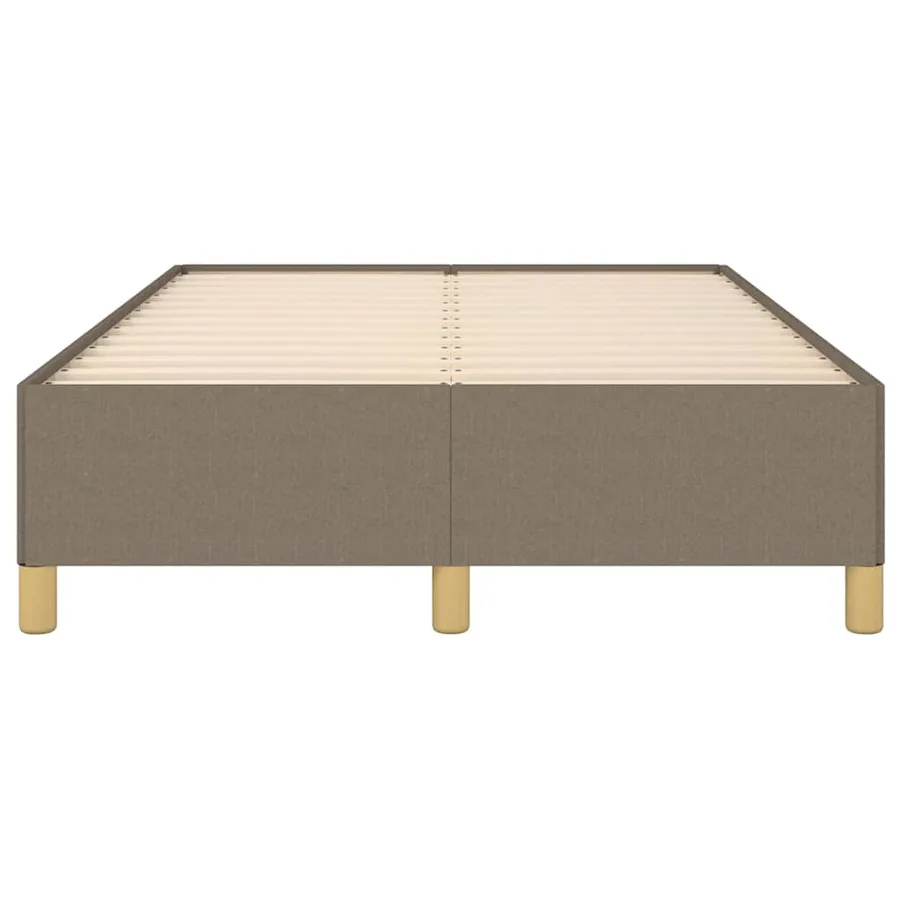 Cadre de lit sans matelas taupe 120x190 cm tissu - 5