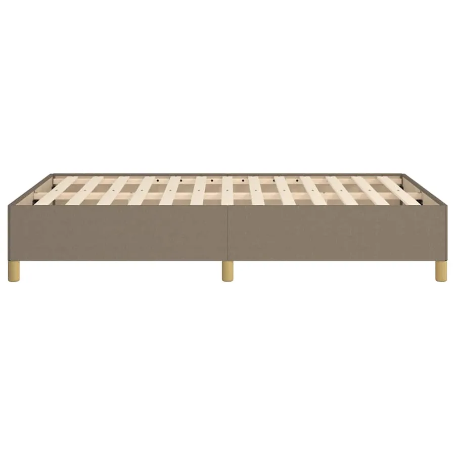 Cadre de lit sans matelas taupe 120x190 cm tissu - 6