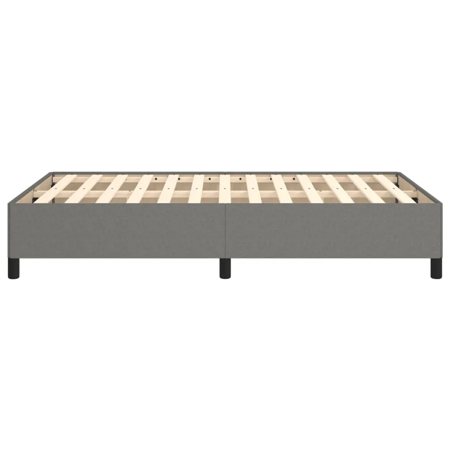 Cadre de lit sans matelas gris foncé 120x190 cm tissu - 5
