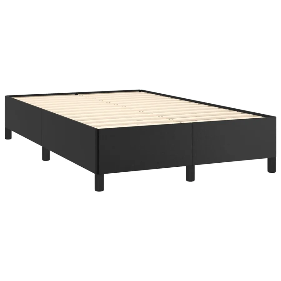 Cadre de lit sans matelas noir 120x190 cm similicuir - 3