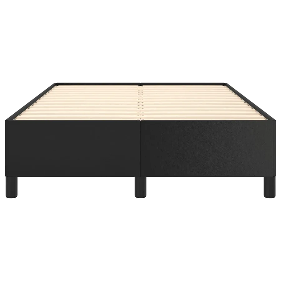 Cadre de lit sans matelas noir 120x190 cm similicuir - 5