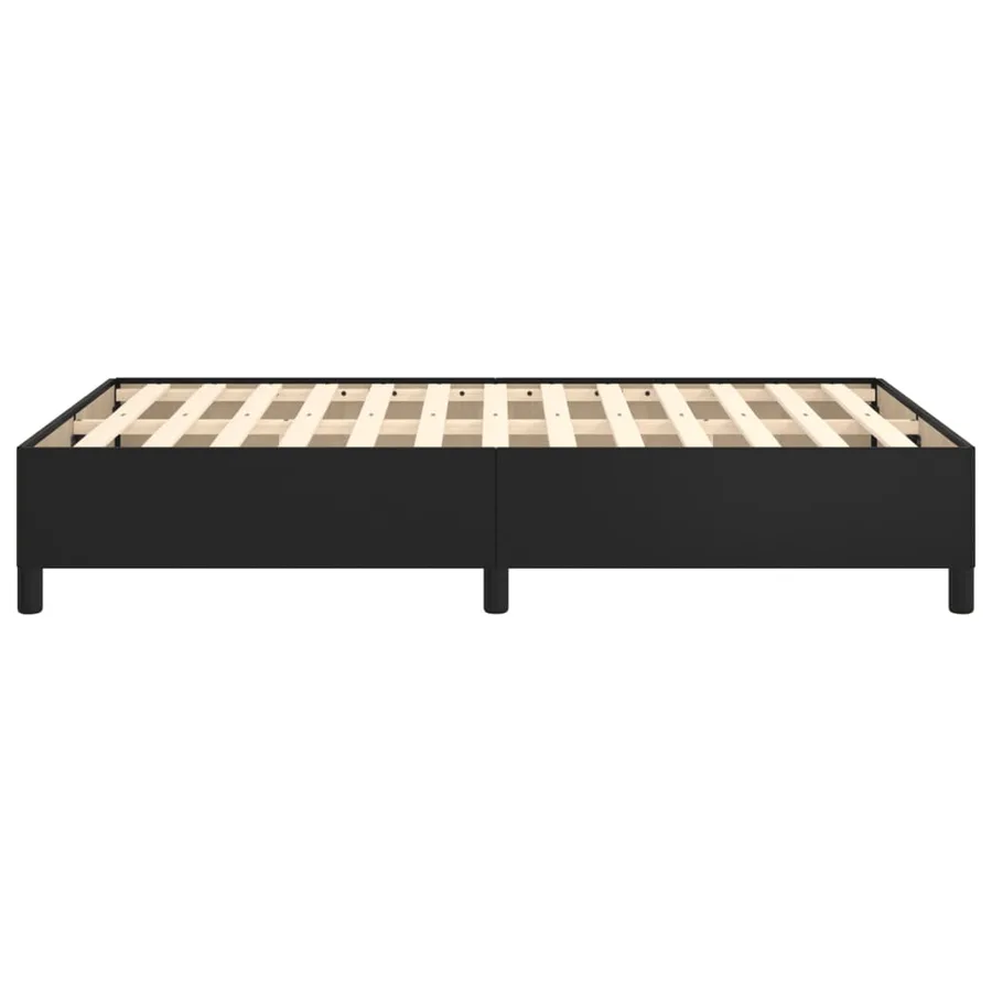 Cadre de lit sans matelas noir 120x190 cm similicuir - 6