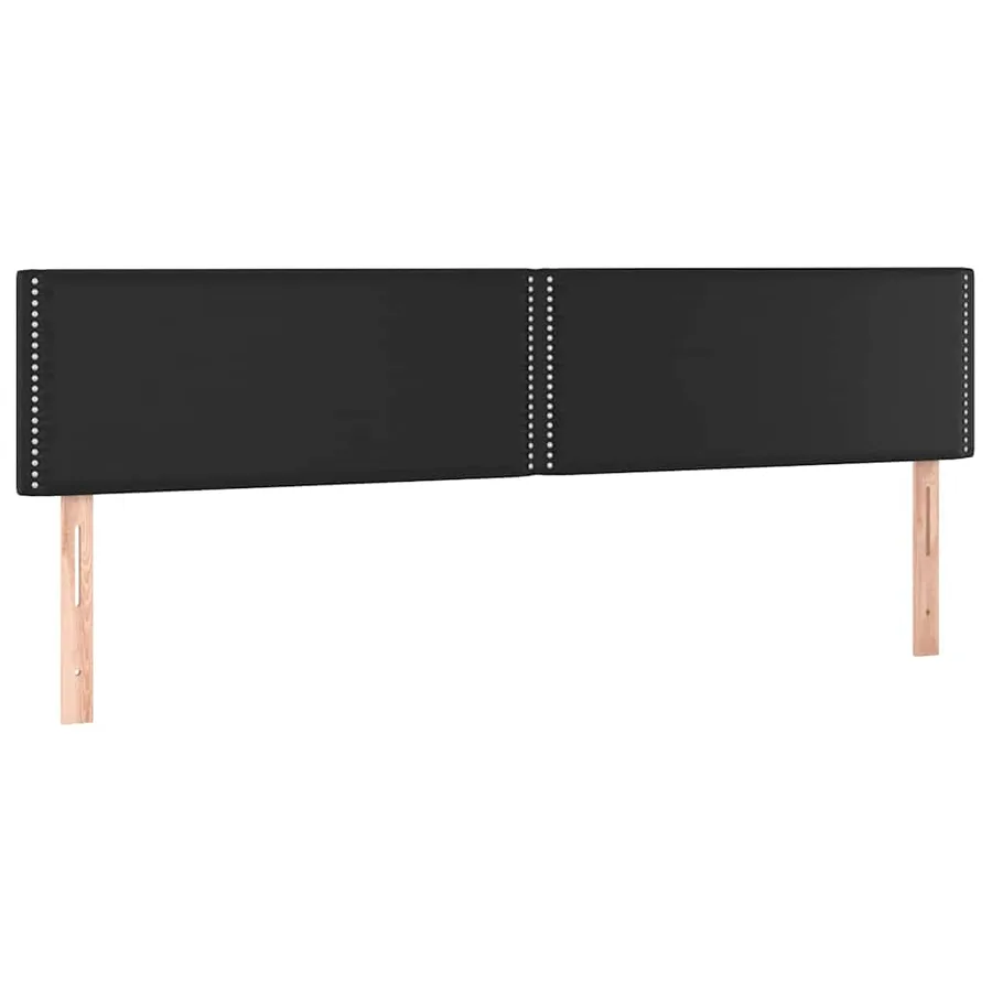 Sommier à lattes de lit avec matelas noir 120x190 cm similicuir - 7