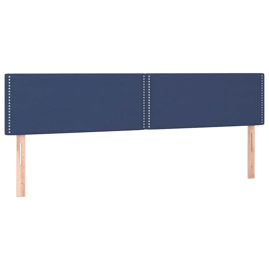 Sommier à lattes de lit avec matelas bleu 120x190 cm tissu - 7
