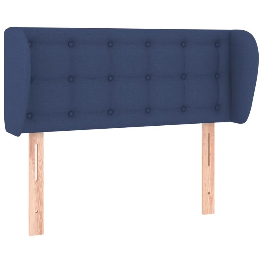 Tête de lit avec oreilles Bleu 103x23x78/88 cm Tissu - 2