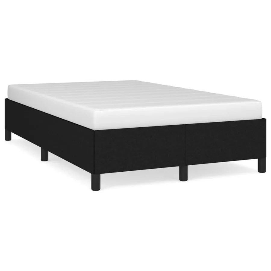 Cadre de lit sans matelas noir 120x190 cm tissu - 2