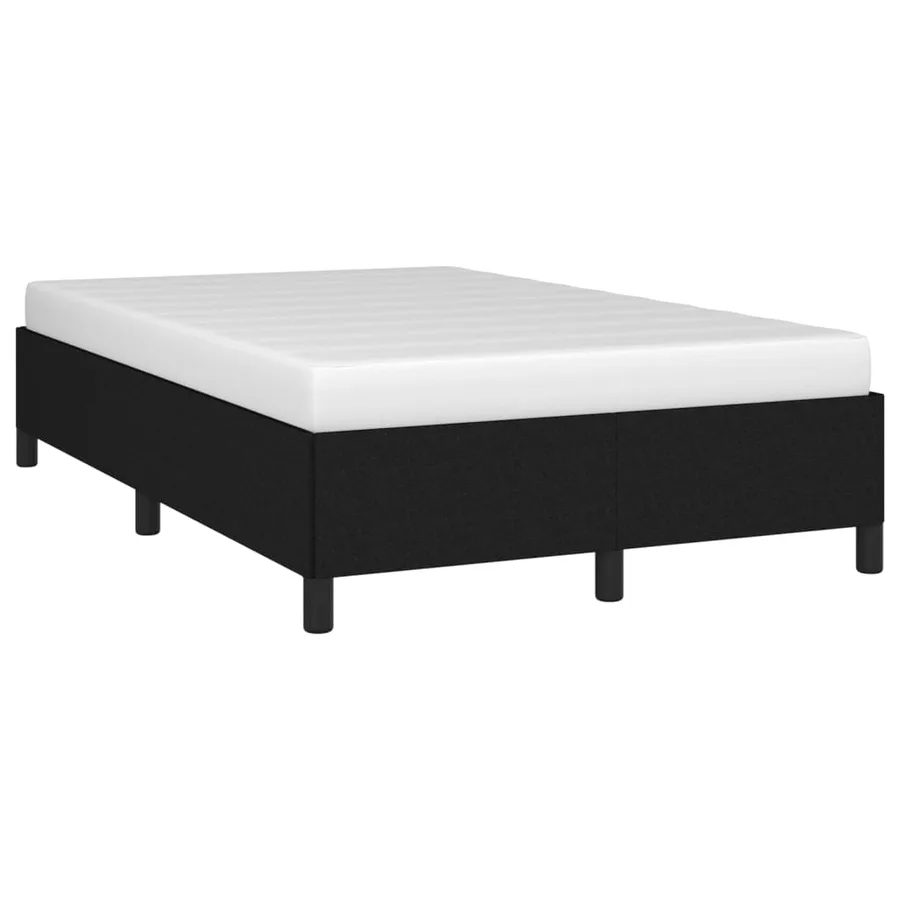 Cadre de lit sans matelas noir 120x190 cm tissu - 4