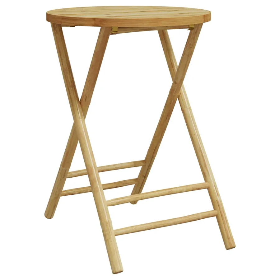 Table de jardin pliable Ø55x75 cm bambou - 6