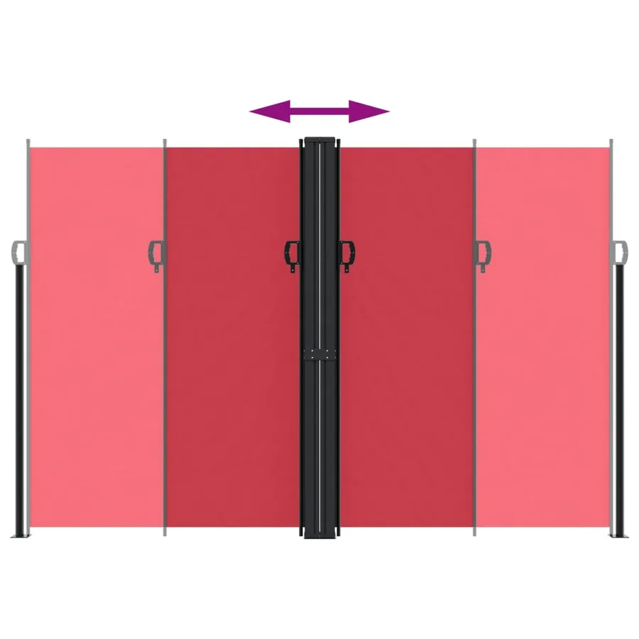 Auvent latéral rétractable rouge 220x600 cm - 5