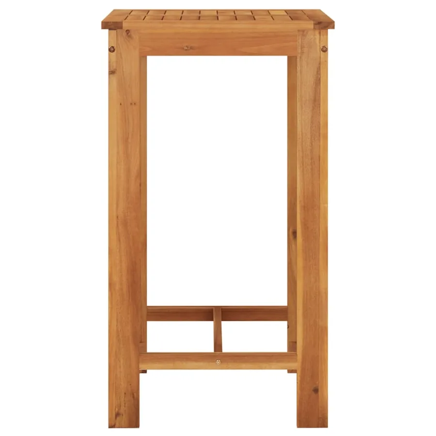 Ensemble de bar de jardin 5 pcs marron bois massif acacia rotin - 7