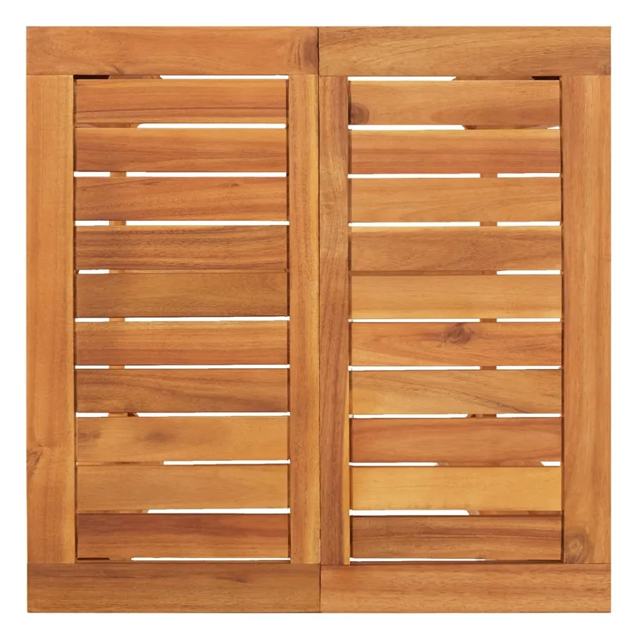 Ensemble de bar de jardin 5 pcs marron bois massif acacia rotin - 8