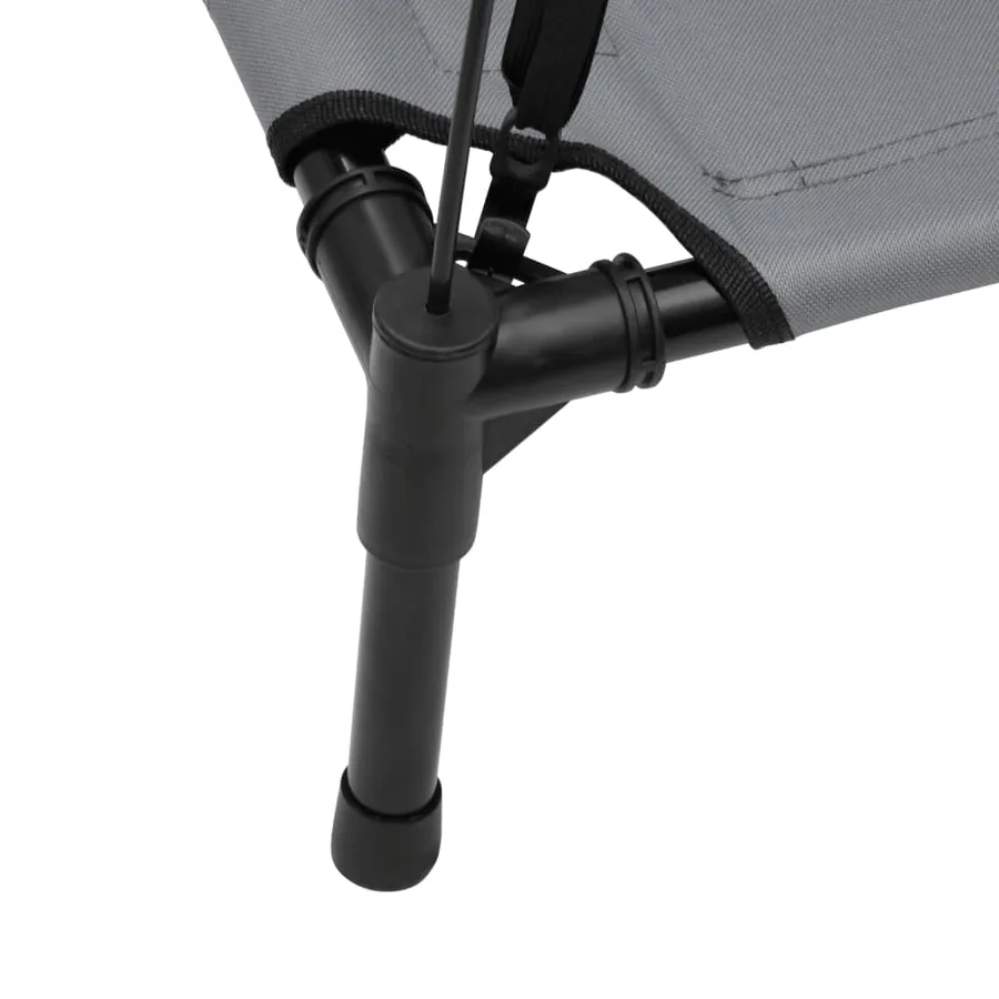 Lit pour chien avec auvent anthracite tissu Oxford et acier - 8