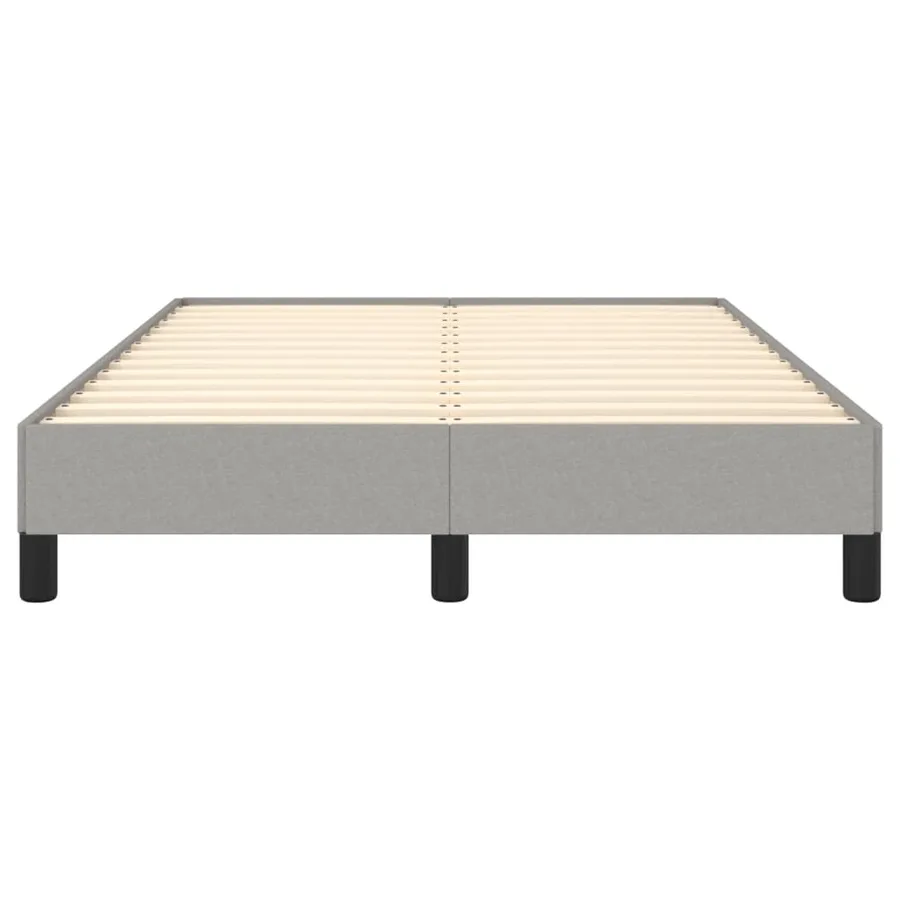 Cadre de lit sans matelas gris clair 120x190 cm tissu - 5