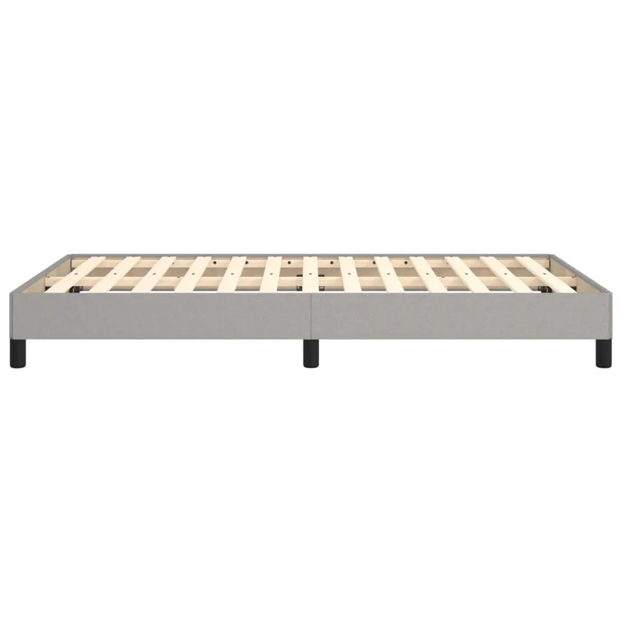 Cadre de lit sans matelas gris clair 120x190 cm tissu - 6