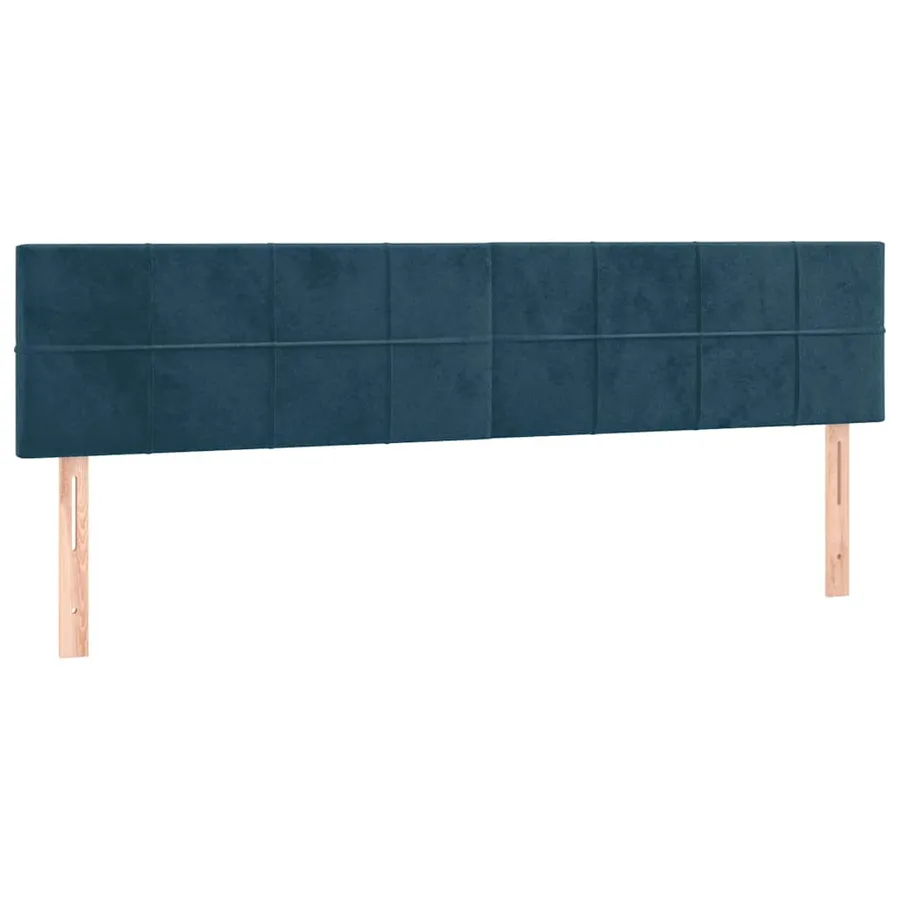 Cadre de lit sans matelas bleu foncé 120x190 cm velours - 8