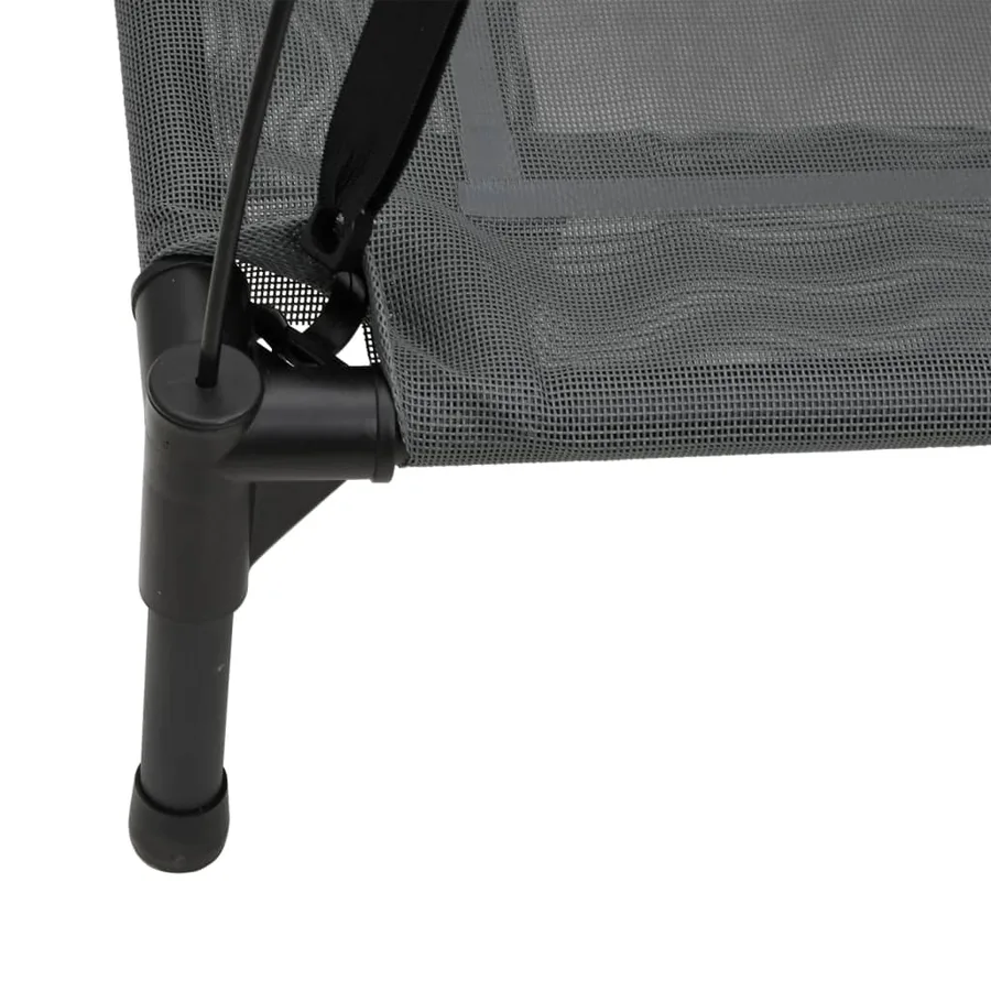 Lit pour chien avec auvent anthracite tissu Oxford et acier - 7