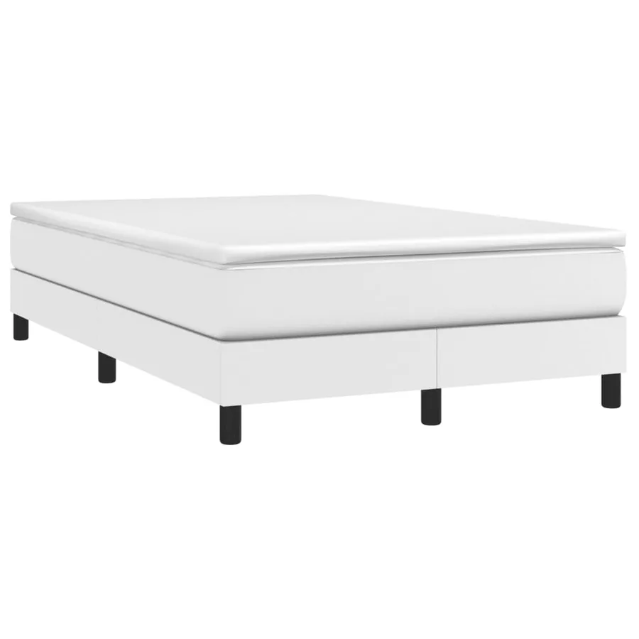 Sommier à lattes de lit avec matelas blanc 120x190cm similicuir - 2