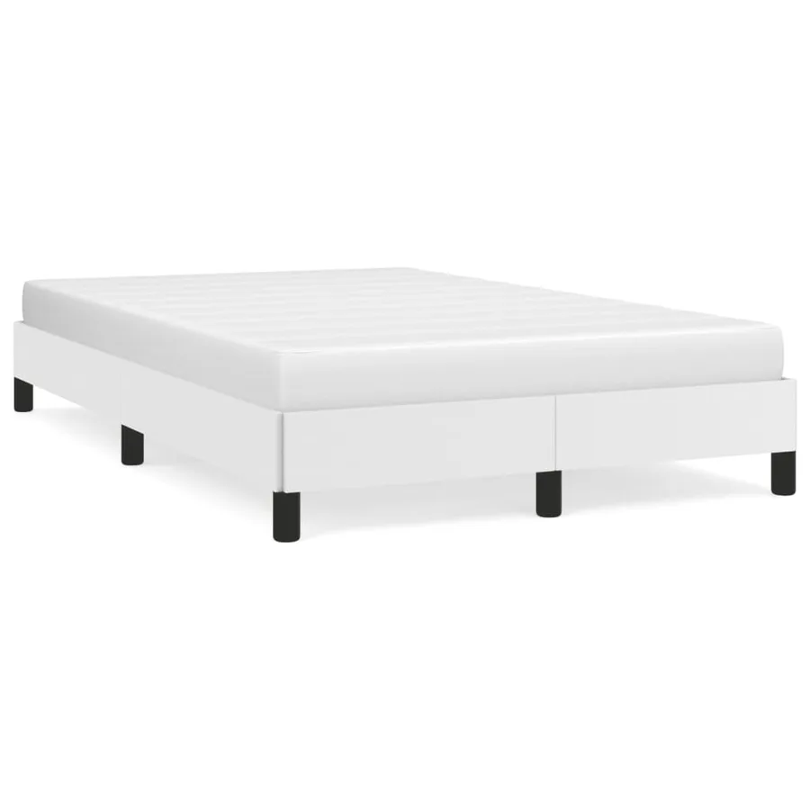 Cadre de lit sans matelas blanc 120x190 cm similicuir - 2