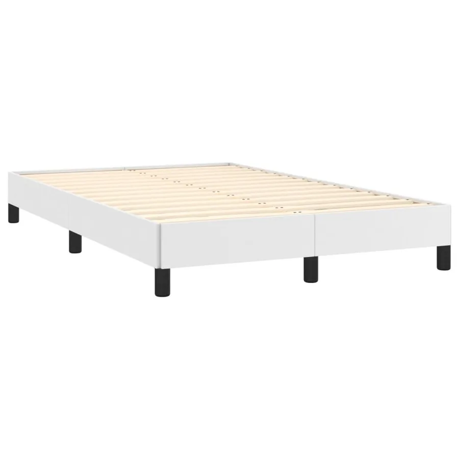 Cadre de lit sans matelas blanc 120x190 cm similicuir - 3