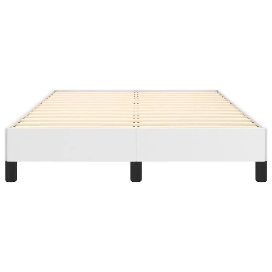 Cadre de lit sans matelas blanc 120x190 cm similicuir - 5
