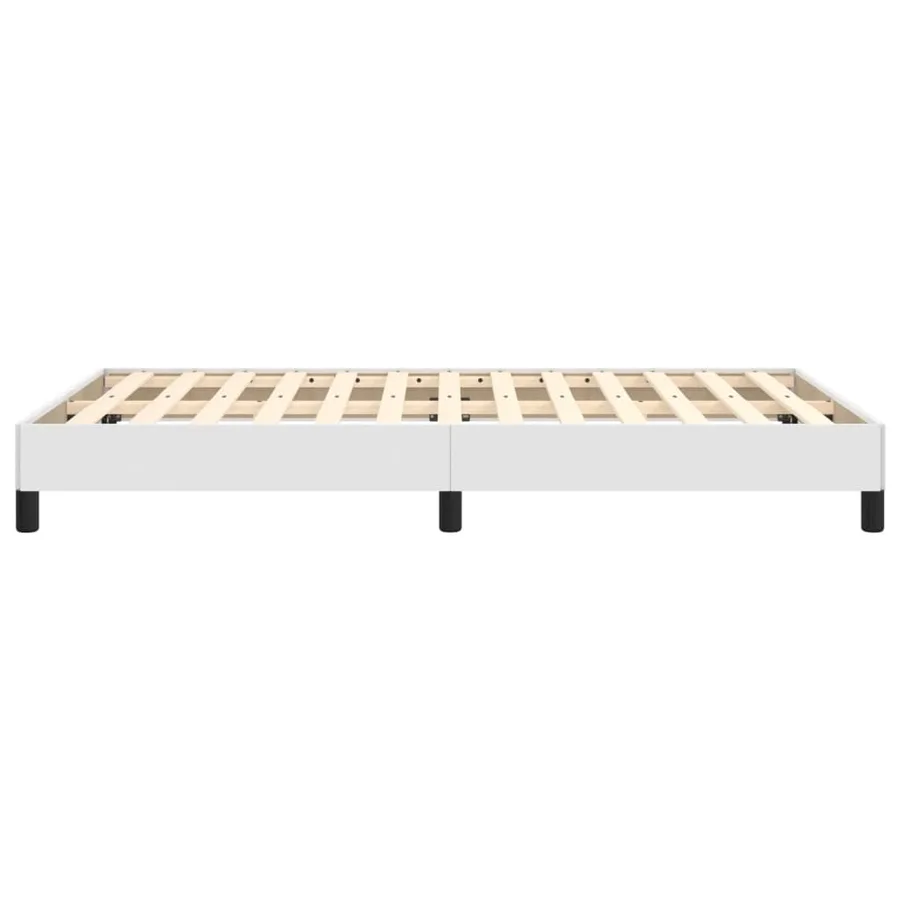 Cadre de lit sans matelas blanc 120x190 cm similicuir - 6