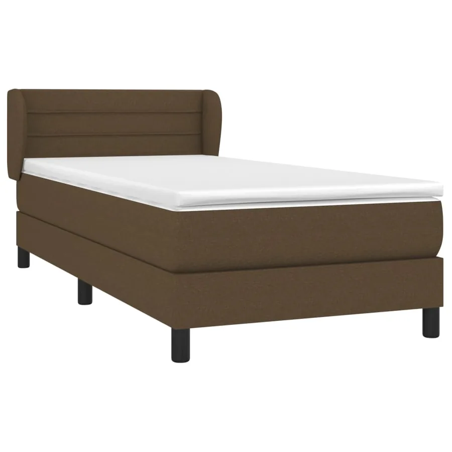 Sommier à lattes de lit avec matelas Marron foncé 90x190 cm - 3