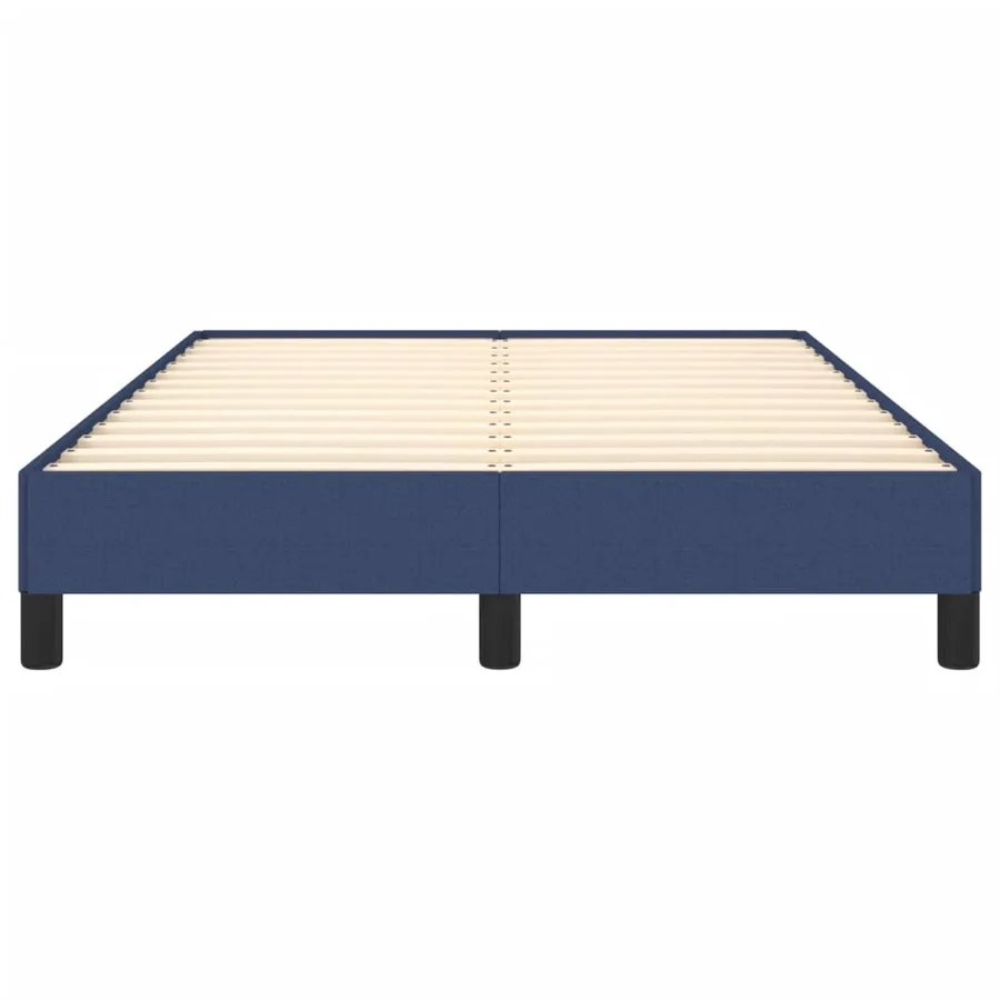 Cadre de lit sans matelas bleu 120x190 cm tissu - 5
