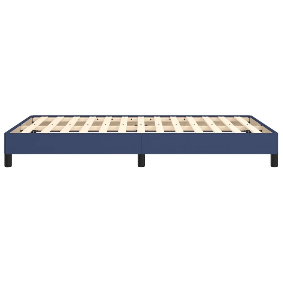Cadre de lit sans matelas bleu 120x190 cm tissu - 6