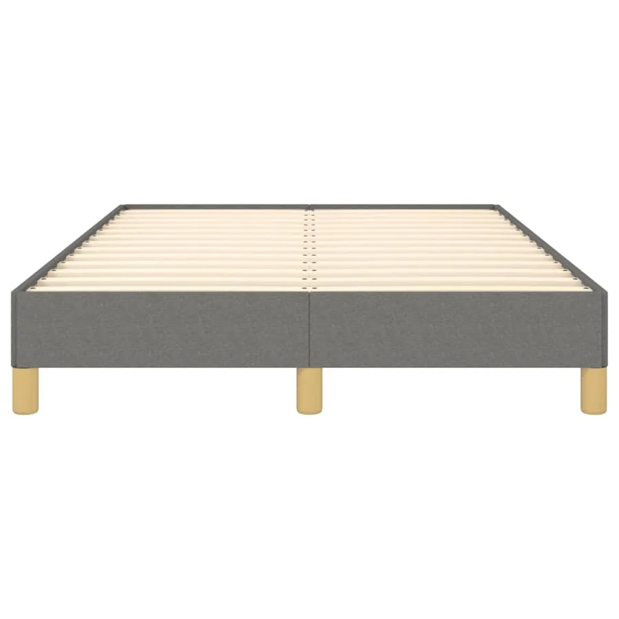 Cadre de lit sans matelas gris foncé 120x190 cm tissu - 5