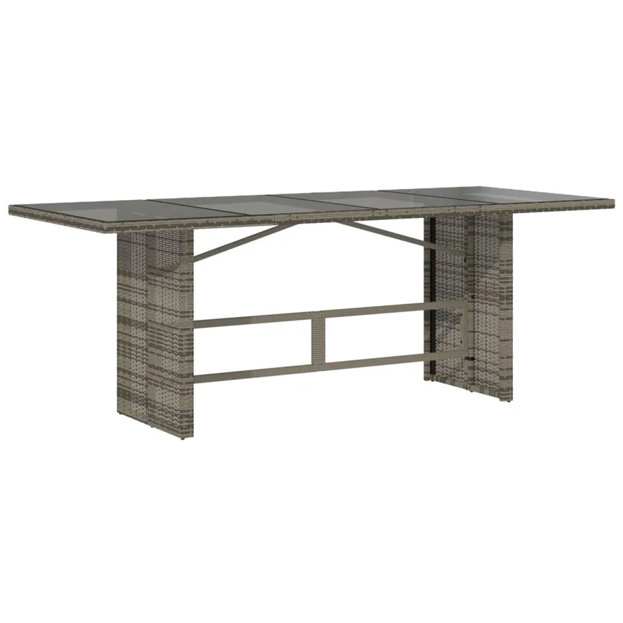 Ensemble à manger de jardin et coussins 7 pcs gris rotin - 5