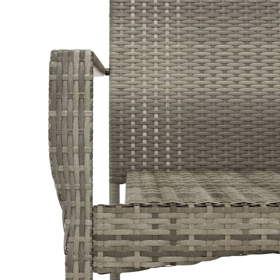 Ensemble à manger de jardin et coussins 7 pcs gris rotin - 5