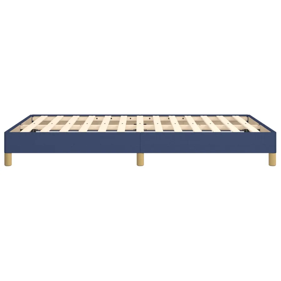 Cadre de lit sans matelas bleu 120x190 cm tissu - 6