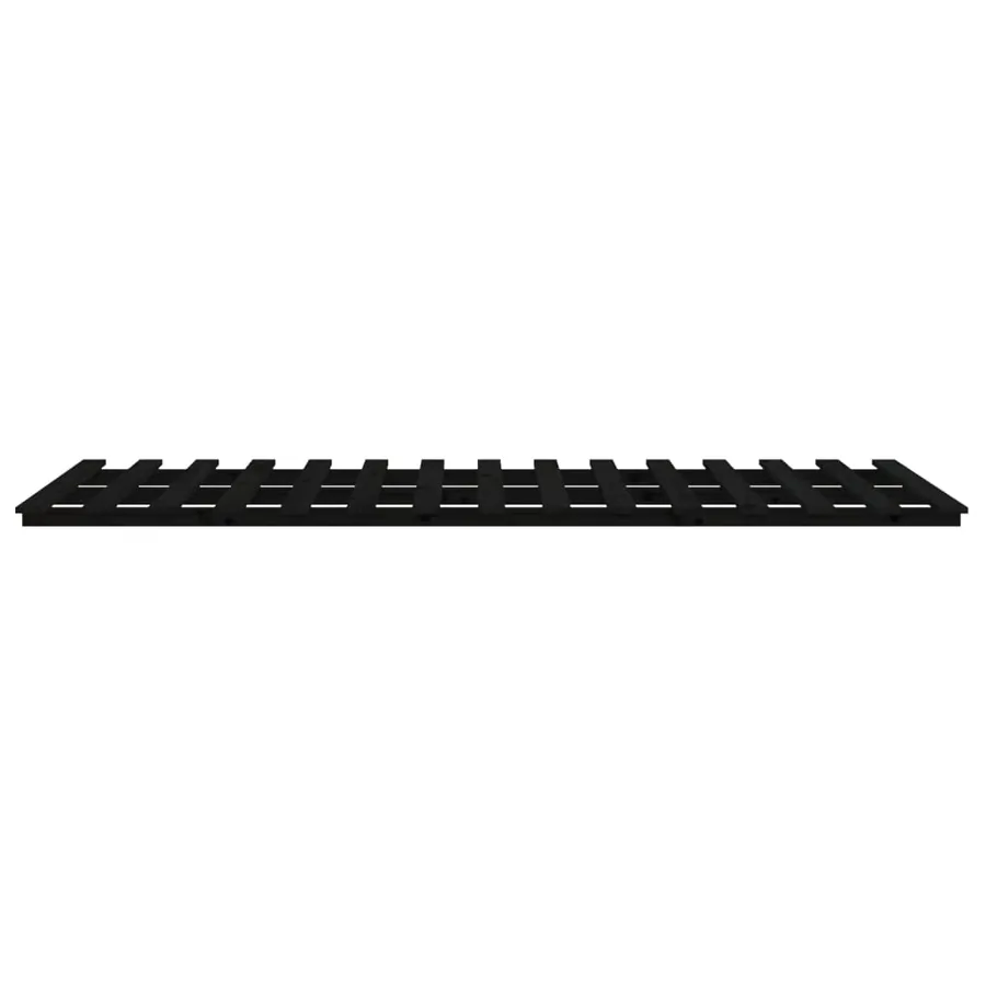 Cadre de lit sans matelas noir 100x200 cm bois massif de pin - 6