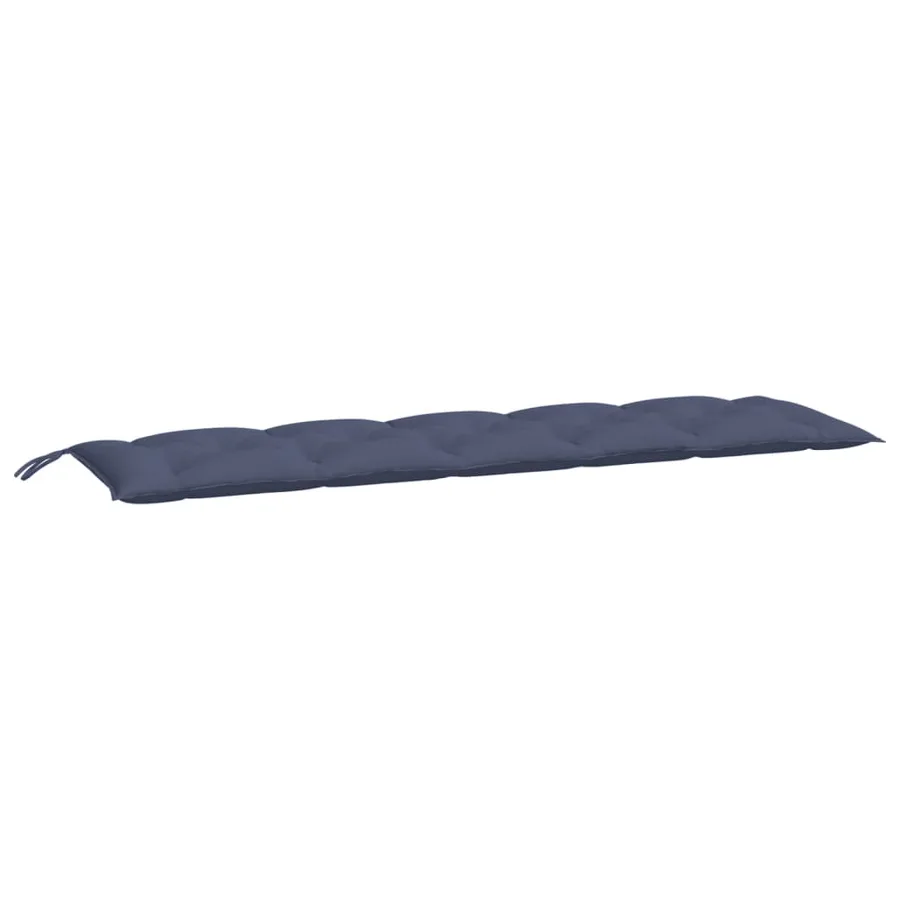 Coussins de banc de jardin lot de 2 bleu marine 180x50x7 cm - 4