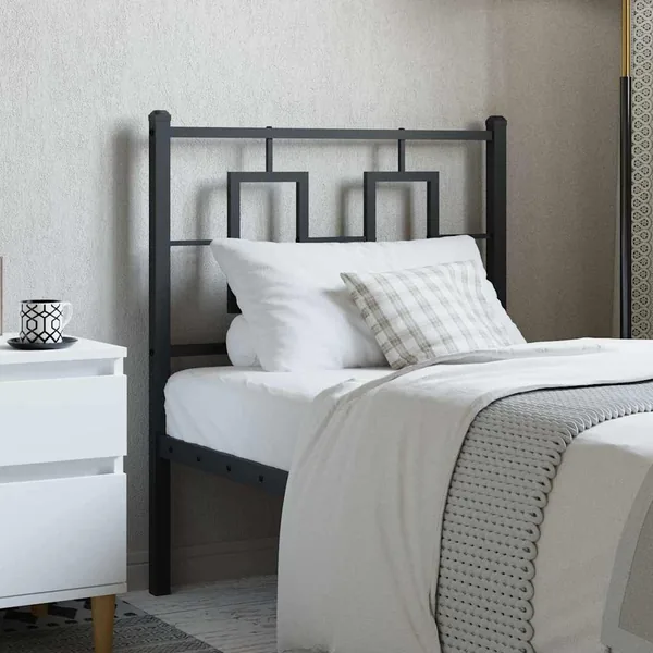 Tête de lit de remplacement métal noir 75 cm