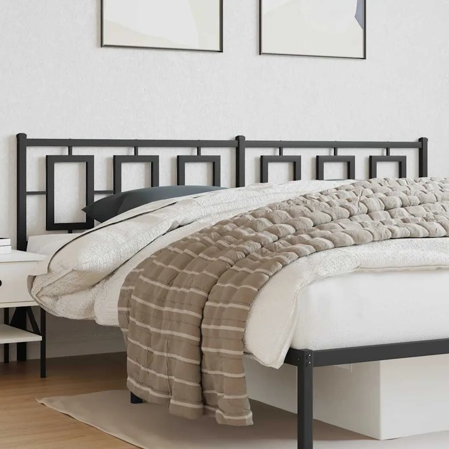 Tête de lit de remplacement métal noir 193 cm