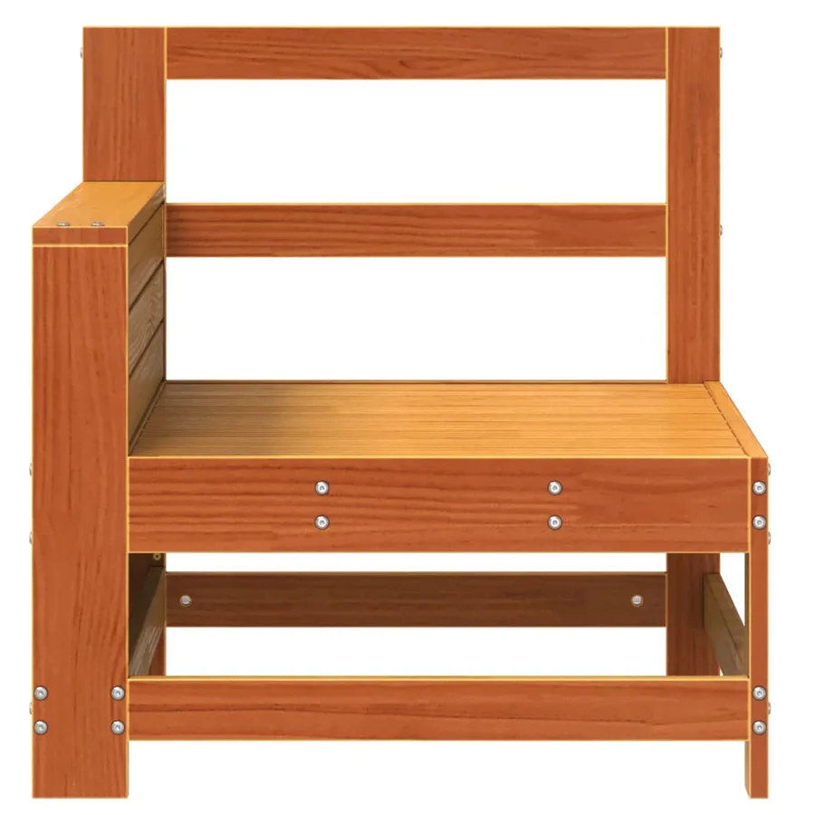 Canapé de jardin accoudoir avec table d'appoint bois massif pin - 4