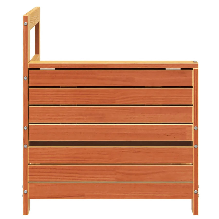 Canapé de jardin accoudoir avec table d'appoint bois massif pin - 5