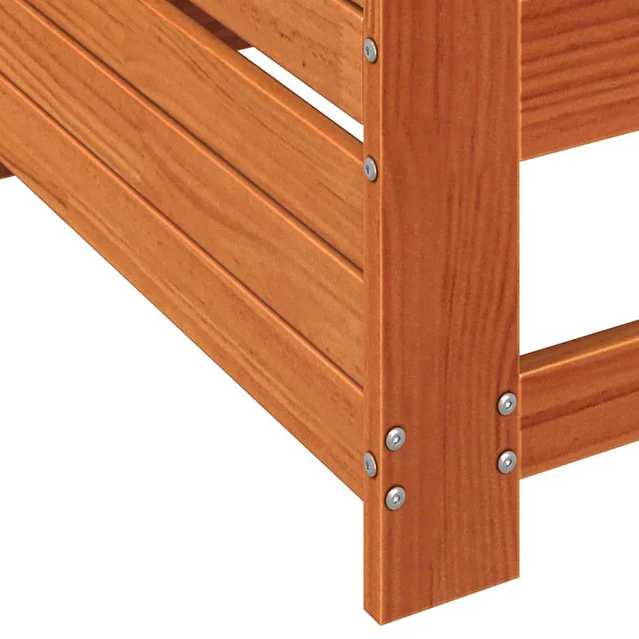 Canapé de jardin accoudoir avec table d'appoint bois massif pin - 8