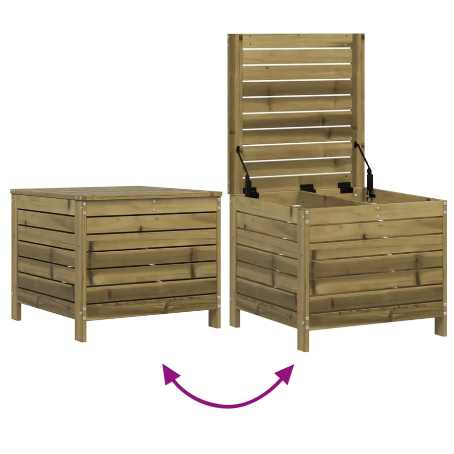 Salon de jardin 5 pcs bois de pin imprégné - 9
