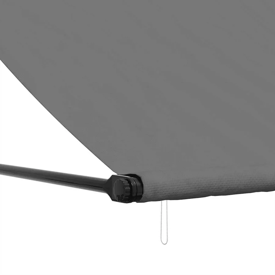 Auvent rétractable anthracite 350x150 m tissu et acier - 7