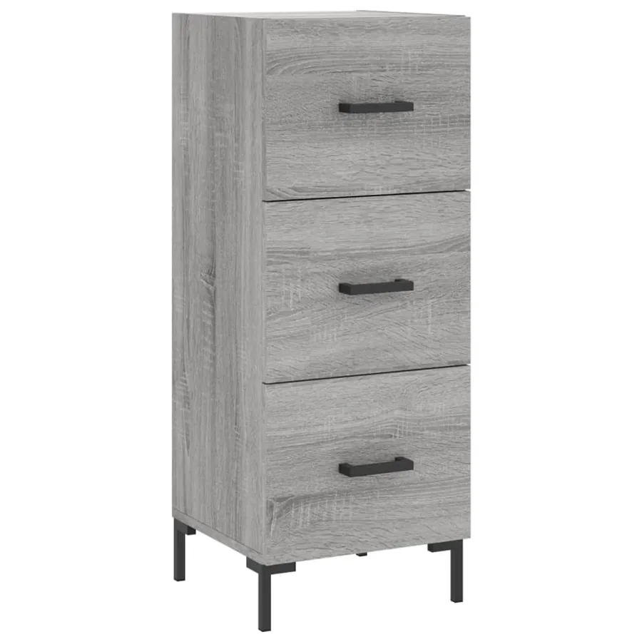 Buffet haut Sonoma gris 34,5x34x180 cm Bois d'ingénierie - 5