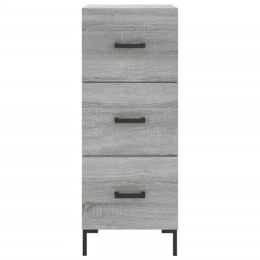 Buffet haut Sonoma gris 34,5x34x180 cm Bois d'ingénierie - 6