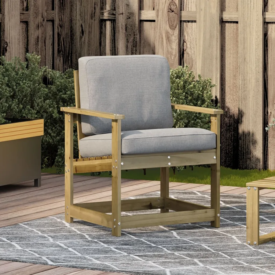 Chaise de jardin 62x56x77 cm bois de pin imprégné - 3