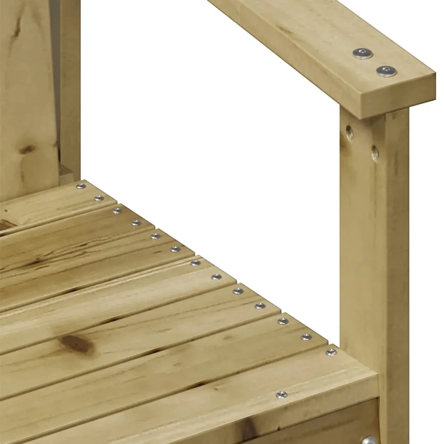 Chaise de jardin 62x56x77 cm bois de pin imprégné - 7