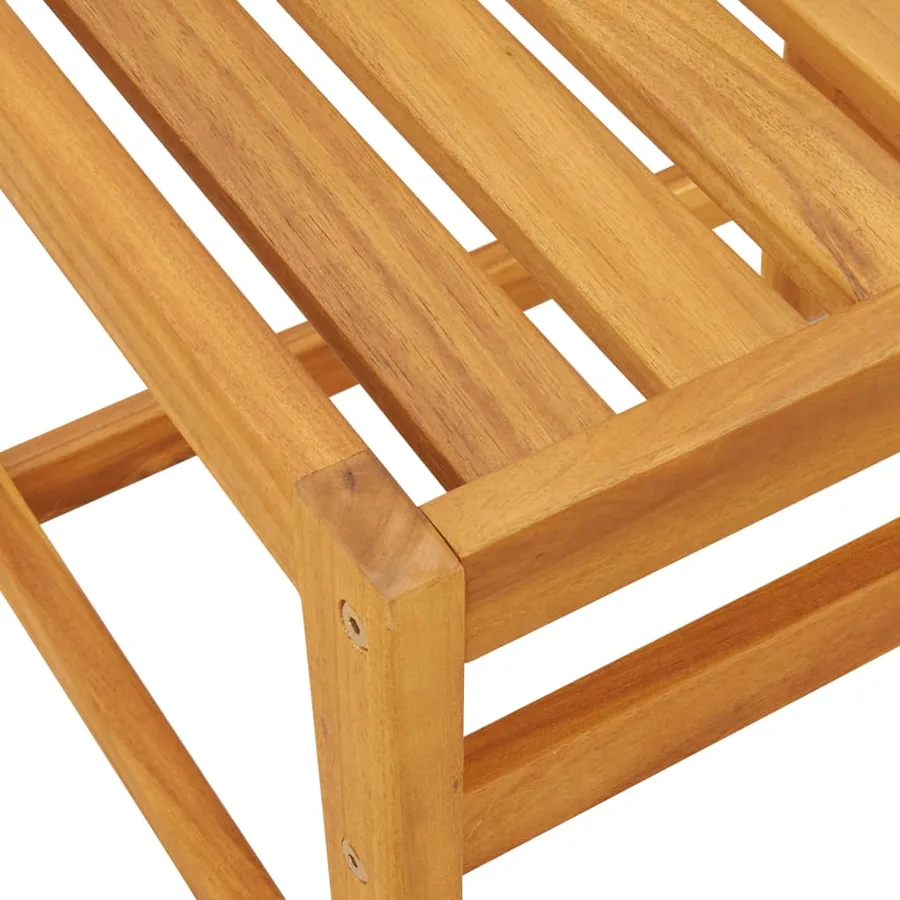 Ensemble de balcon avec coussins 3 pcs bois massif d'acacia - 10
