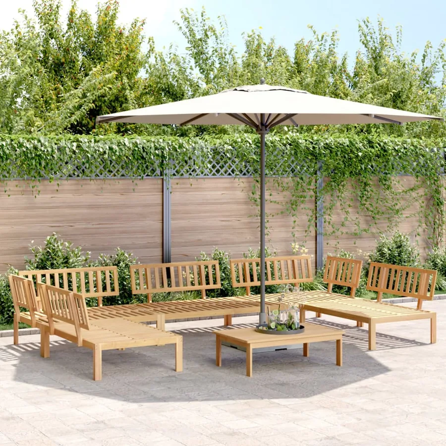 Salon palette de jardin 6 pcs bois d'acacia massif