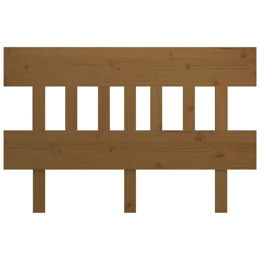 Tête de lit Marron miel 123,5x3x81 cm Bois massif de pin - 3